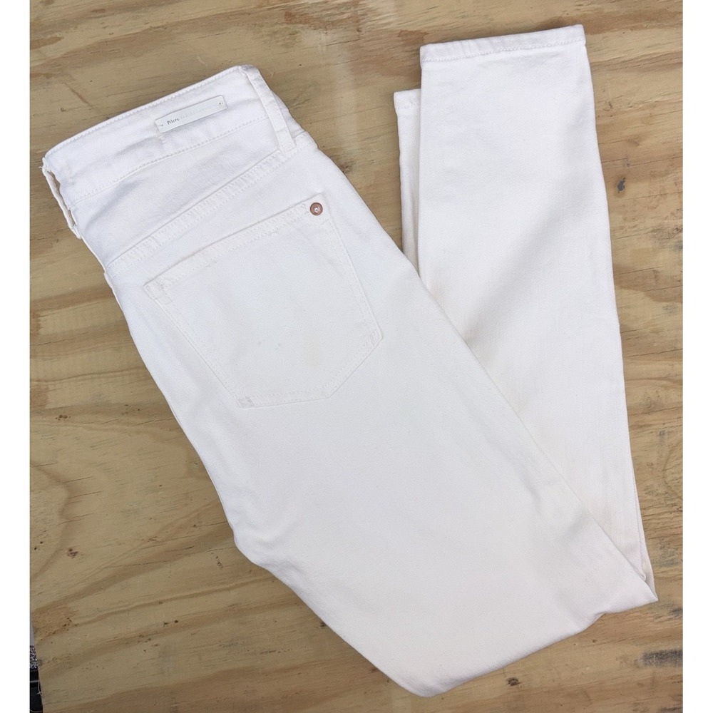 Anthropologie‎ Pilcro and the Letterpress High Rise Skinny Jeans White Denim 27